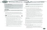 4 Inventions and discoveries - macmillanyounglearners.com€¦ · • Ask students what they consider to be the most important inventions in history. Write their ideas on the board.