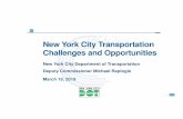 New York City Transportation Challenges and Opportunities · • 65 million trips since 2013 launch • 150,000+ annual members • Busiest day: 80,000 trips • 7+ trips per bike