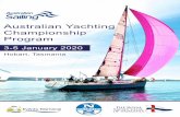 Australian Yachting Championship Program · After Race Food - Curry Night Australian Yachting Championship 2020 P 6 8:30 AM 10:00 AM 10:30 AM Clubhouse Open. Egg and bacon rolls available