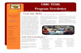 UMBC TESOL Program Newsletter 2014 Newsletter.pdfadvanced Pre-GED course at altimore ity ommunity ollege. The class is full of diversity in culture, and intercul-tural communicative
