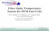 Fiber Optic Temperature Sensor for PEM Fuel Cells...Temperature Sensing • Operating Range: -40 to 150 C • Response time: