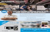 ALLDATA.com IT’S LIKE HAVING A MASTER TECH IN YOUR … · Using Rescue Lens at his desk linked to the technician’s Smart Phone camera in the shop, the Tech-Assist consultant was