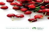 Annual report of incidents 2009 · 2 Annual report of incidents 2009 We are often faced with the need to manage food incidents that vary hugely in complexity and nature. As the case