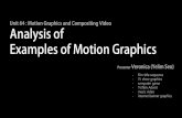Unit 64 : Motion Graphics and Compositing Video Analysis ......Unit 64 : Motion Graphics and Compositing Video . Analysis of . Examples of Motion Graphics . Presenter Veronica (Yelim