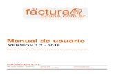 Manual de usuario - Hola Mundo · 2018-09-20 · Manual de usuario VERSION 1.2 - 2018 Sistema simple de ventas online para facturacion electronica Argentina HOLA MUNDO S.R.L. Tel.