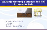 Walking-Working Surfaces and Fall Protection Rule...Walking-Working Surfaces and Fall Protection Rule Joann Natarajan OSHA Austin Area Office . 2 Purpose of the New Rule •To update