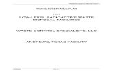 Waste Acceptance Plan for Low-Level Radioactive Waste ...have been reinstated in accordance with this WAP. 2.0 WASTE CHARACTERISTICS AND WASTE FORM REQUIREMENTS In accordance with