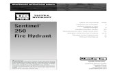 table of ContentS PaGe Sentinel 250 Fire Hydrant...Sentinel® 250 Fire Hydrant Inspection and Lubrication 2 ImpoRtANt: Initial installation of Hydrant mUSt BE mADE pRopERLY, so Standpipe