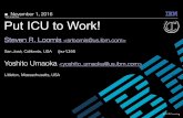Click to add text Put ICU to Work! · PDF file ICU comes home • 1999 – IBM Classesfor Unicode becomes International Componentsfor Unicode • • 2016 — not just for Unicode,