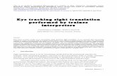 Eye tracking sight translation performed by trainee ... · Eye tracking – a new trek in process-oriented translation research Process-oriented translation research has been conducted