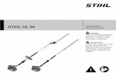 STIHL HL 94 · HL 94, HL 94 K English 4 Proper Clothing WARNING To reduce the risk of injury, the operator should wear proper protective apparel. WARNING Wear an approved safety hard