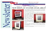 NEW DISPLAY STANDS AVAILABLE - Vinyl Window …...Newsletter April 1, 2005 - CDN edition NEW DISPLAY STANDS AVAILABLE! Vinyl Window Designs has been working to develop better display