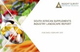 SOUTH AFRICAN SUPPLEMENTS INDUSTRY LANDSCAPE REPORT · 2020-07-14 · The South African Supplements Industry Landscape Report (127 pages) provides a dynamic synthesis of industry