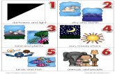darkness and light sky and water€¦ · darkness and light sky and water land and plants sun, moon, stars birds and fish animals and people . Created Date: 20150122021434Z ...