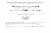 AIR QUALITY CONTROL GENERAL PERMIT FOR HOT MIX ASPHALT … · 2017-02-27 · to Operate (ATO) for significant pieces of equipment. B. This General Permit covers stationary and portable