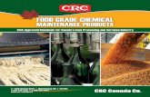 FOOD GRADE CHEMICAL MAINTENANCE PRODUCTScrc-canada.ca/media/pdf/Food Grade Catalogue English.pdf · evolution of maintenance chemicals as they relate to regulatory compliance within