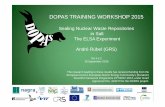 DOPAS TRAINING WORKSHOP 2015 - Etusivu - Posiva · for high-level waste in Germany is under discussion ... 1,8E-19 m2 (end, 22h) DOPAS TRAINING WORKSHOP 2015 22 DBETec. ... Requirements