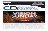 January 2015 lifting Christ loving people living God’s Wordstorage.cloversites.com... · January 2015 Conway First Church of the Nazarene is an incredible church with a long, rich