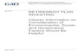 GAO-18-398, RETIREMENT PLAN INVESTING: Clearer Information ... RETIREMENT PLAN INVESTING . Clearer Information