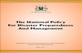 The National Policy For Disaster Preparedness And Management Disaster Policy N… · IATC Inter- Agency Technical Committee IPCC Inter- governmental Panel on Climate Change LC Local