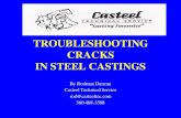 TROUBLESHOOTING CRACKS IN STEEL CASTINGSfoundrygate.com/upload/artigos/PQDQwIPsZMZ8W6mge2... · 2018-07-10 · 1. Casting design feature such as small radii, section junctions •