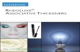 RHEOLUXE ASSOCIATIVE THICKENERS · Rheoluxe® Associative Thickeners 2 hemistry of the Polymers Rheoluxe® polymeric thickeners were designed to provide the formulator with the broadest