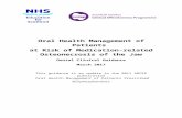 Oral Health Management of Patients at Risk of …€¦ · Web viewStress that the risk is small and that the disease is an adverse effect of the medication and is not caused by dental