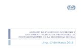 ANÁLISIS DE PLANES DE GOBIERNO Y DOCUMENTO MARCO DE ...trabajodigno.pe/wp-content/uploads/2016/03/... · adoptó la Recomendación 202 sobre Pisos de Protección Social. Relevante
