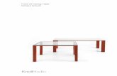 Fresh Air Dining Table Richard Schultz - Knoll · FRESH AIR DINING TABLE Contrasting thick vertical legs with a thinner profile horizontal top, the Fresh Air Dining Table is at once