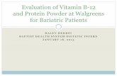 B-12 and Protein Powder Comparisons - Yolahaleyherbst.yolasite.com/resources/Bariatric - B-12 and Protein... · Protein Powder Comparison EAS Lean 15, 1st Step, Finest Nutrition All