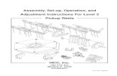 Assembly, Set-up, Operation, and Adjustment Instructions ...hccincorporated.com/media/uploads/Distributor Area...Assembly, Set-up, Operation, and Adjustment Instructions For Level