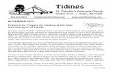 Tidings - ST. TIMOTHY'S EPISCOPAL CHURCHsainttimothys.org/documents/tidings/2015-11.pdf · Marilyn von Foerster. NOVEMBER All Saints 1 All Souls 2 Richard 3 Hooker 4 5 6 Willibrord