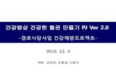 건강밥상 건강한 혈관 만들기 PJ Ver 2wish.welfare.seoul.kr/upload/data/_20151231133805688.pdf · 해결 아이디어:”저염식→고혈압예방”을 위한 참여형