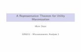 A Representation Theorem for Utility Maximizationmd3405/Choice_PHD_Utility_1_19.pdfA representation theorem tells us the observable implications of a model with unobservables Means