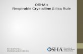 OSHA’s Respirable Crystalline Silica Rule Handouts/OSHA_Silica 2017.pdfMar 25, 2016  · Written Exposure Control Plan • The plan must describe: • Tasks involving exposure to