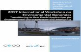 International Workshop on Environmental Genomics...need to validate and standardize protocols. At the end of this 2017 event, workshop participants ... Environmental genomics methods