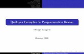 Quelques Exemples de Programmation R£© Ouvrage de r ef erence : Programmation Syst eme en Langage C