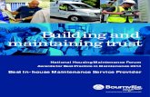 Building and maintaining trust - NHMF · Building and maintaining trust National Housing Maintenance Forum ... As the nature of our communities has diversified over time and the expectations