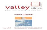 Valley Blinds Anti-Ligature Brochure · Movatrack cubicle track with Kestrel Magnetic Suspension System as manufactured by Valley Blinds. Track manufactured from aluminium with silver
