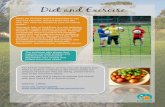 Diet and Exercise · 2020-06-02 · Diet and Exercise The evidence also shows that exercise can help children and adolescents to overcome depression and anxiety and protect them from