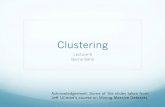 Clustering - WordPress.com · Modern Clustering Problem May involve Euclidean spaces of very high dimension. Non Euclidean space: Jaccard distance, Cosine Distance, Hamming Distance,