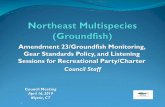 Amendment 23/Groundfish Monitoring, Gear …...FW42 –Implementing Regulations 17 Possible Implications 18 •If the language was added back in: •The Council can modify the gear
