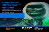 Capabilities Statement for adults with learning disability · of adults with learning disabilities. The DHSC also commissioned and funded the development of additional resources and
