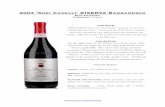 2004 Sori Capelli’ RISERVA Barbaresco - Quigley Fine Wines · 2004 ‘Sori Capelli’ RISERVA Barbaresco Elio Filippino Piedmont, Italy !!!!! ﬁnewines.com!! ~Tasting Notes~ Color: