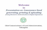 Welcome toelandts.cgg.gov.in/downloads/Usermanual-CD.pdf · Conveyance deed process flow Tahsildar login elandts portal Update the digital key & enroll Aadhaar No. for Biometric Authentication