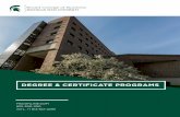 DEGREE & CERTIFICATE PROGRAMS - Michigan State University · master and professional certificate programs from MSU. Gain deep insight into successful corporate and career-specific