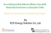 Thai ESCO - Waste Heat Economizer และ Absorption ......Waste Heat Recovery to Air-conditioning Project By ECS Energy Solution Co.,Ltd. โครงการปร บปร งและเพ
