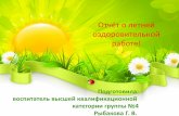 Отчёт о летней оздоровительной работе!51-dou40.eduruza.ru/files/site_766/Prezentatsiya... · Мы рисуем на асфальте, Не в тетрадке,