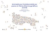 Iniciativas Emblemáticas para el Reto Demográfico 2018 · 2018-10-29 · Detección de necesidades y desarrollo de terapias de estimulación cognitiva y envejecimiento activo y