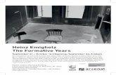 Heinz Emigholz The Formative Years · 2013-12-03 · Heinz Emigholz The Formative Years September 21 – October 15 | Opening: September 20, 6:30pm An installation of seven films
